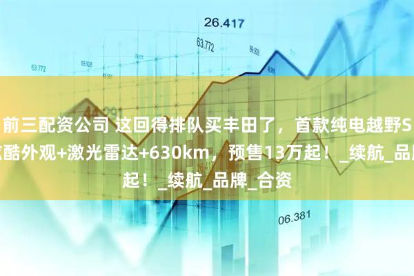 前三配资公司 这回得排队买丰田了，首款纯电越野SUV，炫酷外观+激光雷达+630km，预售13万起！_续航_品牌_合资