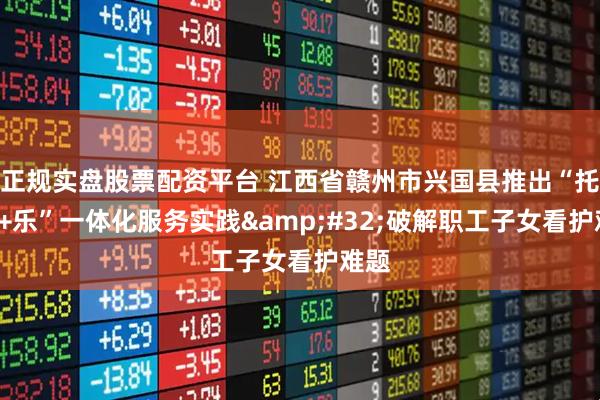 正规实盘股票配资平台 江西省赣州市兴国县推出“托+学+乐”一体化服务实践&#32;破解职工子女看护难题